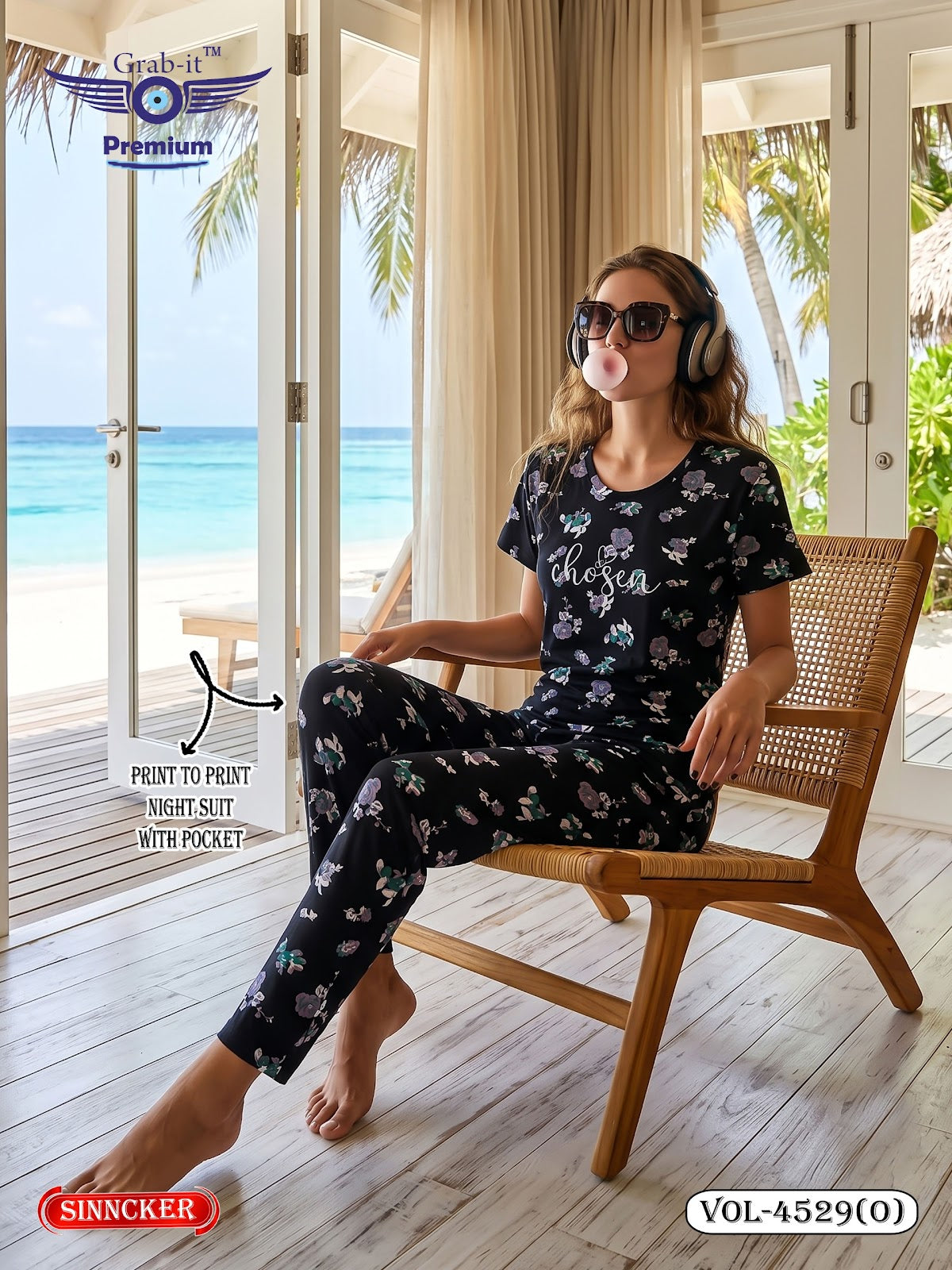 Vol 4529 O Grab It Sinker Pyjama Night Suits Wholesale Price