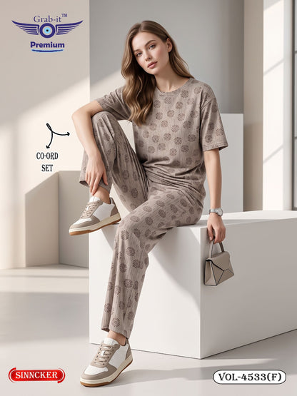 Vol 4533 F Baggy Sleeves Grab It Sinker Co Ord Set Wholesale Price