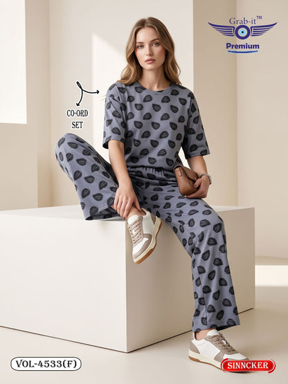 Vol 4533 F Baggy Sleeves Grab It Sinker Co Ord Set Wholesale Price