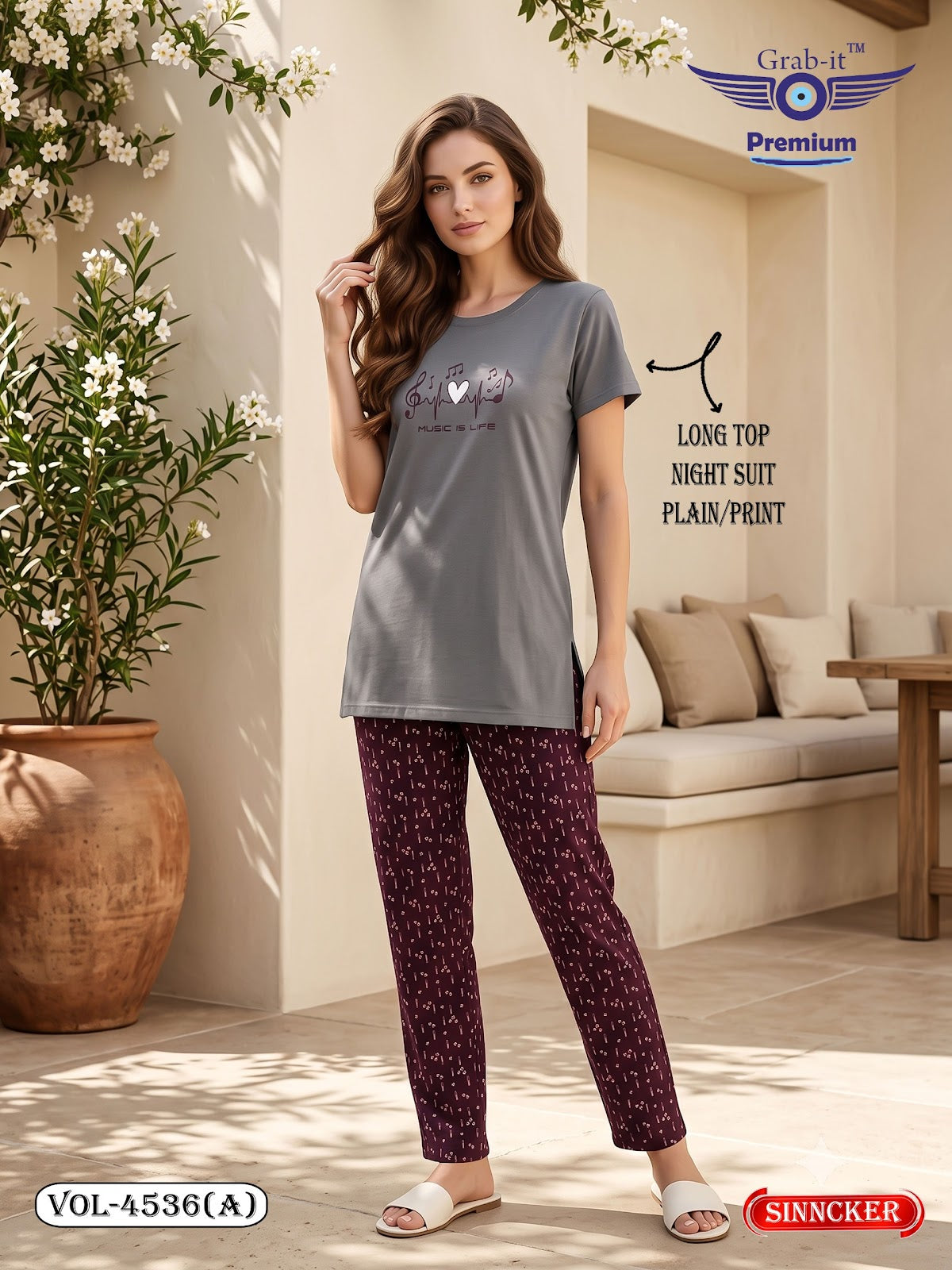 Vol 4536 A Grab It Sincker Pyjama Night Suits Exporter