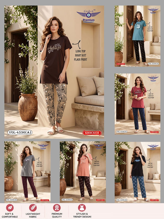 Vol 4536 A Grab It Sincker Pyjama Night Suits Exporter