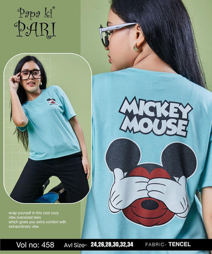 Vol 458 Papa Ki Pari Lycra Tencil Girls Top Wholesale Rate