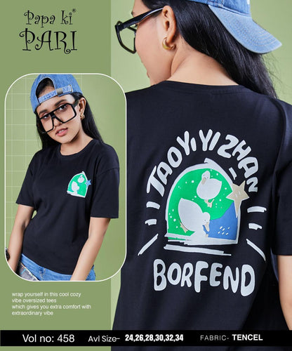 Vol 458 Papa Ki Pari Lycra Tencil Girls Top Wholesale Rate