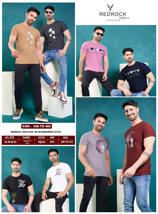 Vol 458 To 465 Redrock Waffle Knit Mens Tshirts Supplier Ahmedabad