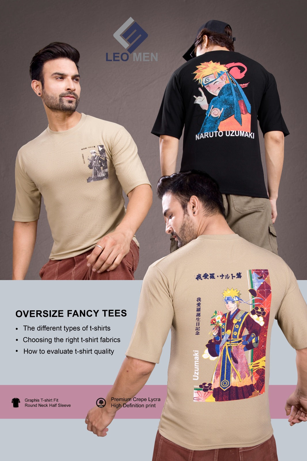 Vol 460 Leo Crepe Mens Tshirts Exporter Gujarat