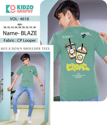 Vol 4618 Blaze Kidzo Graphy Looper Boys Tshirt Wholesale Price