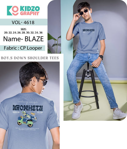 Vol 4618 Blaze Kidzo Graphy Looper Boys Tshirt Wholesale Price