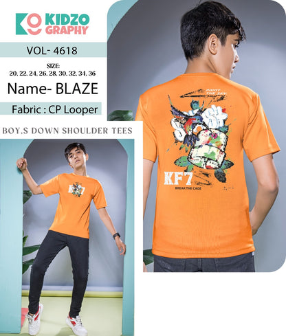 Vol 4618 Blaze Kidzo Graphy Looper Boys Tshirt Wholesale Price