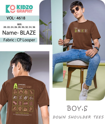 Vol 4618 Blaze Kidzo Graphy Looper Boys Tshirt Wholesale Price