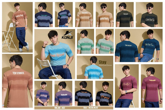 Vol 462 Konji Crepe Mens Tshirts Wholesale Price
