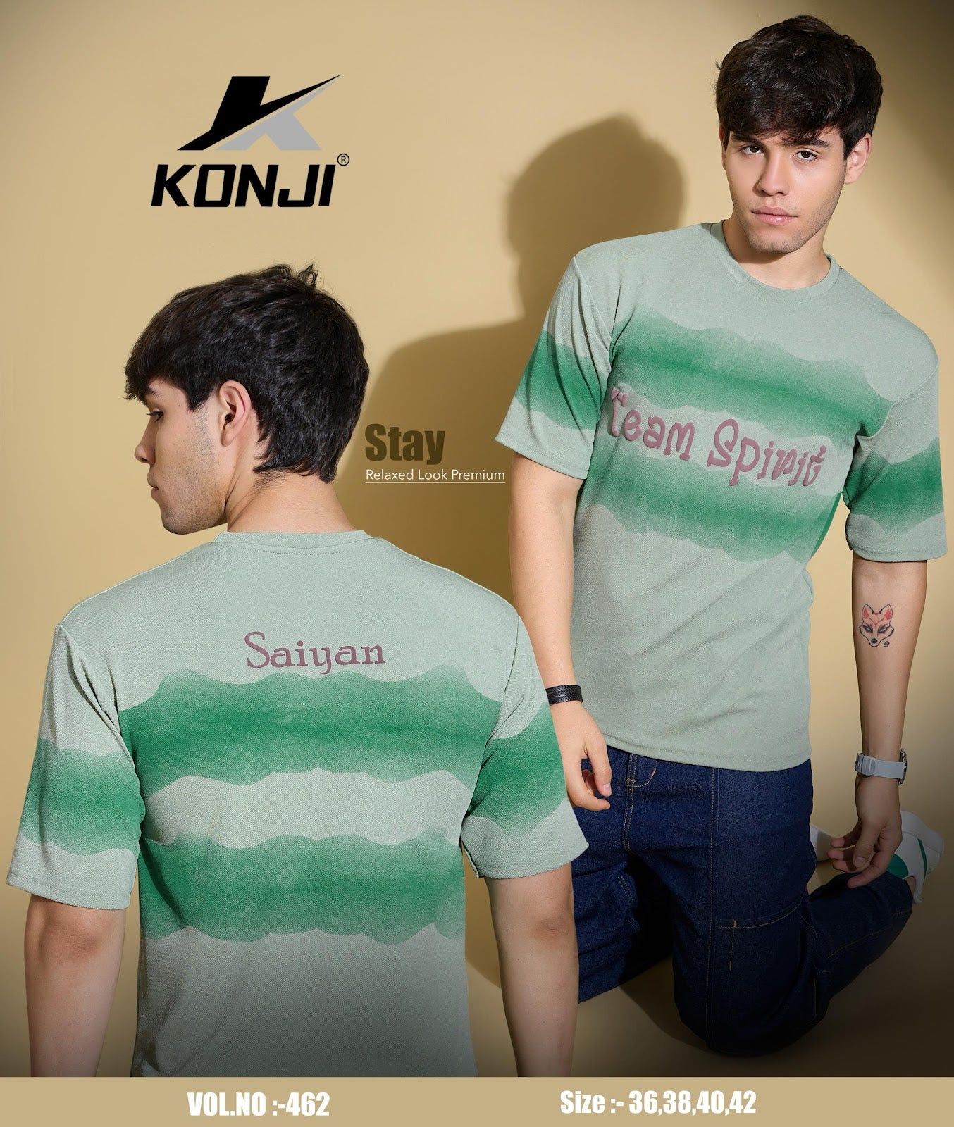 Vol 462 Konji Crepe Mens Tshirts Wholesale Price