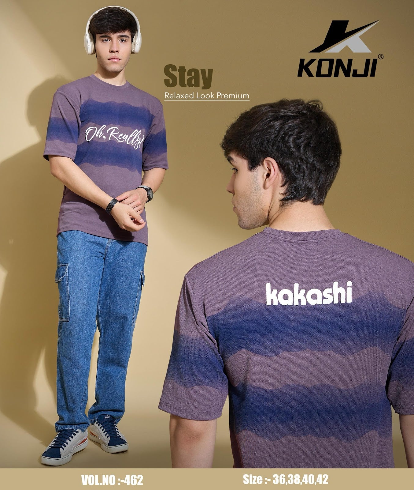 Vol 462 Konji Crepe Mens Tshirts Wholesale Price