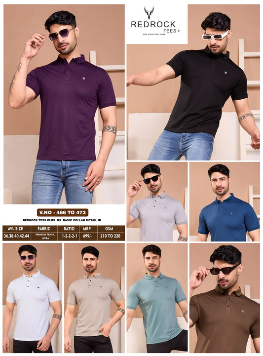 Vol 466 To 473 Redrock Tencil Lycra Mens Tshirts Exporter