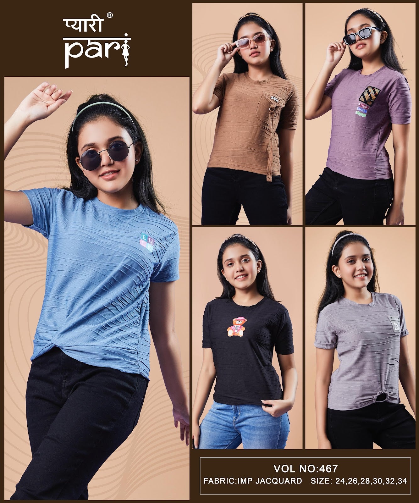 Vol 467 Pyari Pari Imported Girls Top Wholesaler