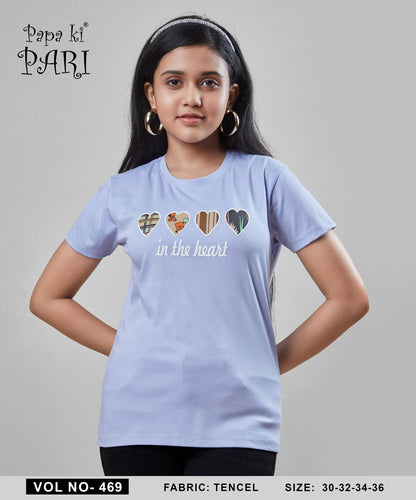 Vol 469 Papa Ki Pari Lycra Tencil Girls Top Manufacturer Ahmedabad