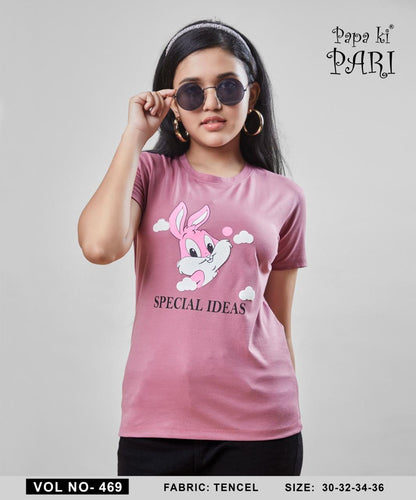 Vol 469 Papa Ki Pari Lycra Tencil Girls Top Manufacturer Ahmedabad