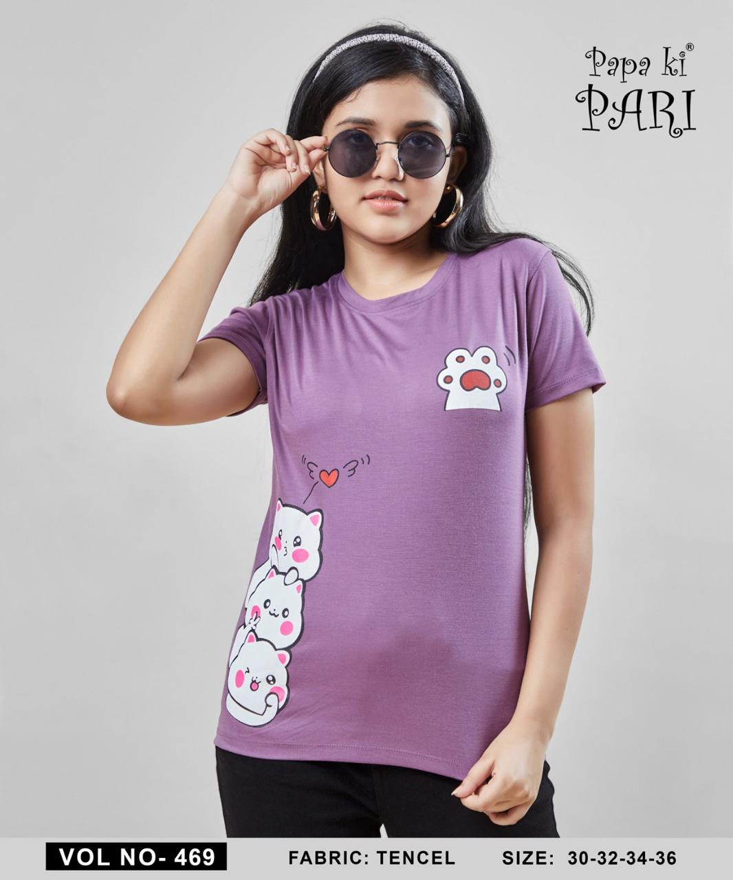 Vol 469 Papa Ki Pari Lycra Tencil Girls Top Manufacturer Ahmedabad