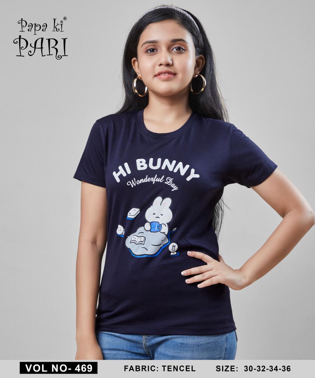 Vol 469 Papa Ki Pari Lycra Tencil Girls Top Manufacturer Ahmedabad