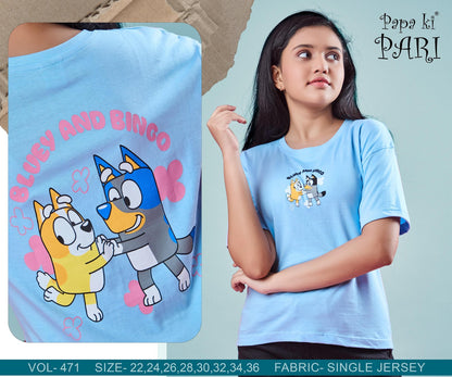 Vol 471 Papa Ki Pari Biowash Girls Top Wholesale