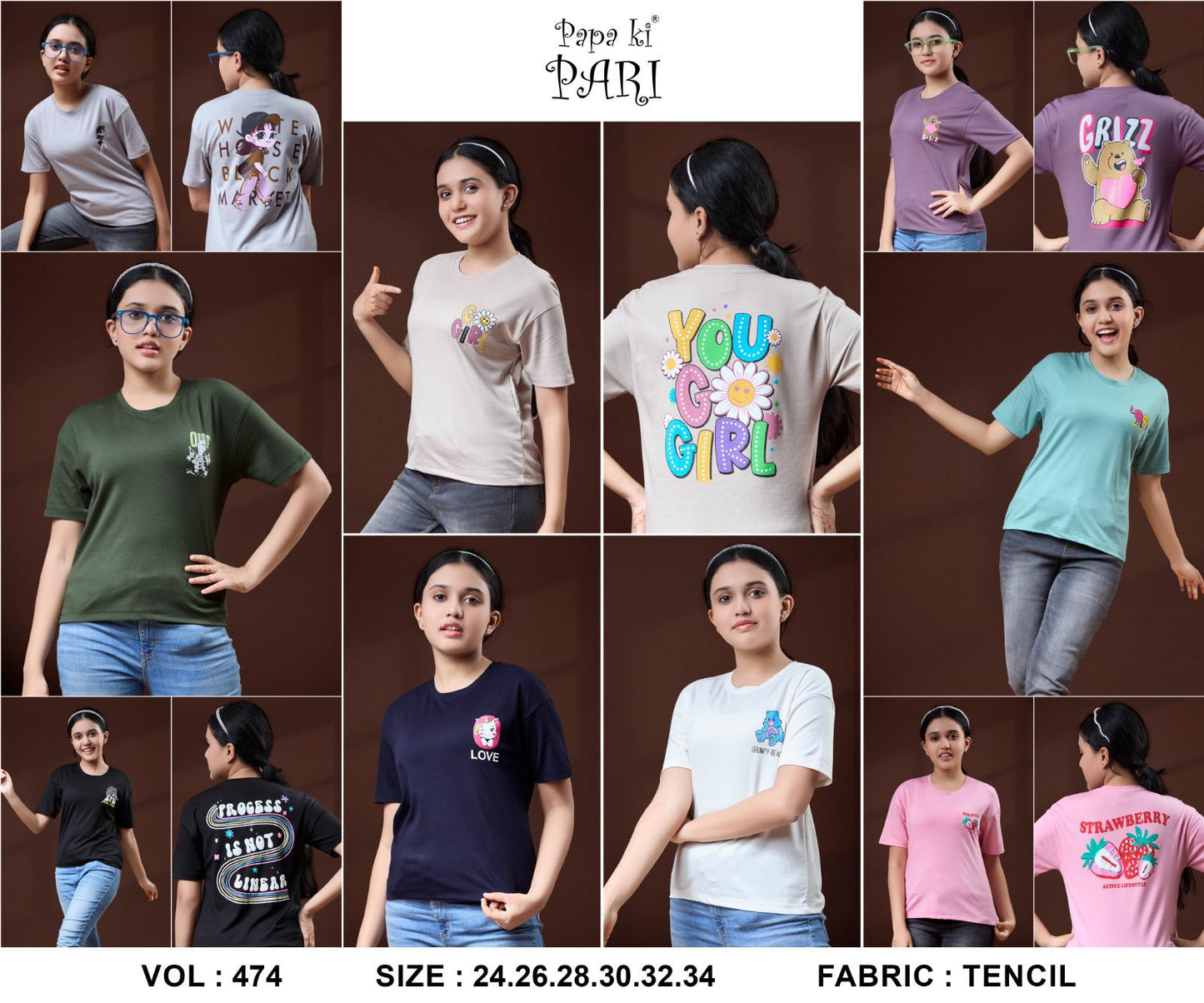 Vol 474 Papa Ki Pari Tencil Girls Top Supplier