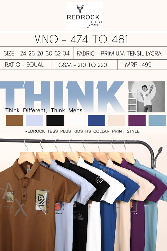 Vol 474 To 481 Redrock Tencil Lycra Boys Tshirt Wholesaler India