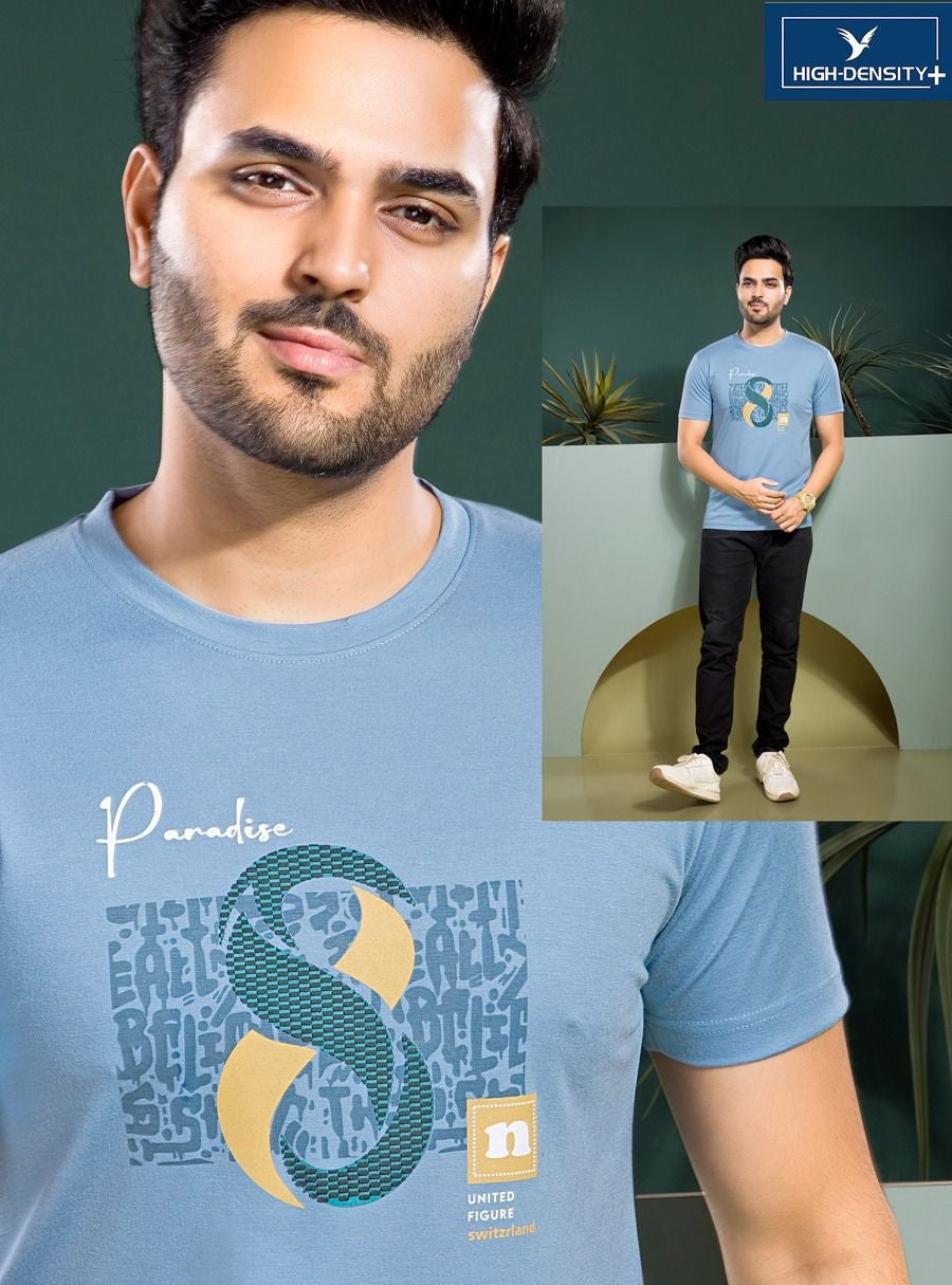 Vol 4778-4785 High Density Tencil Lycra Mens Tshirts Wholesaler