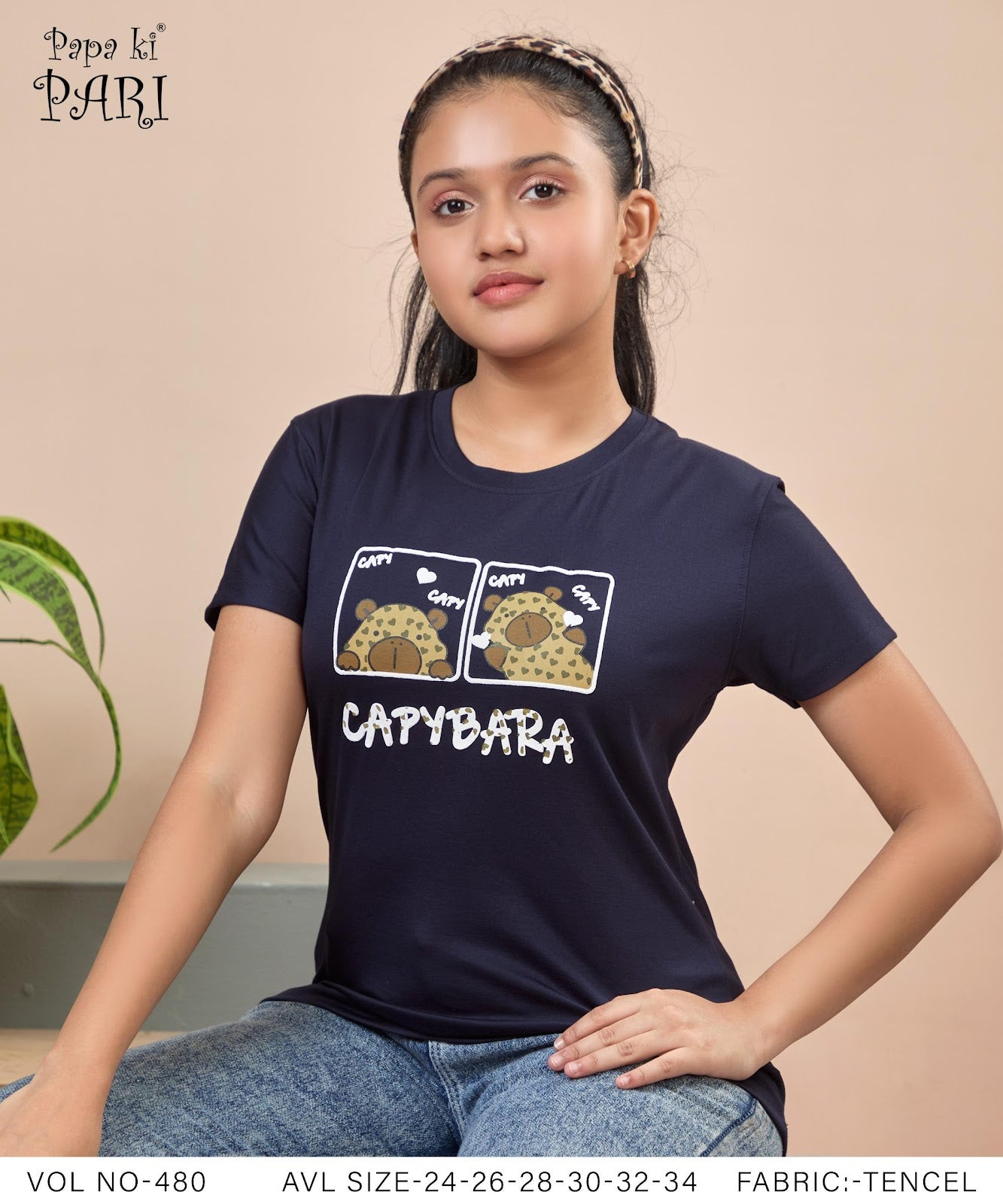 Vol 480 Papa Ki Pari Tencel Lycra Girls Top Wholesale