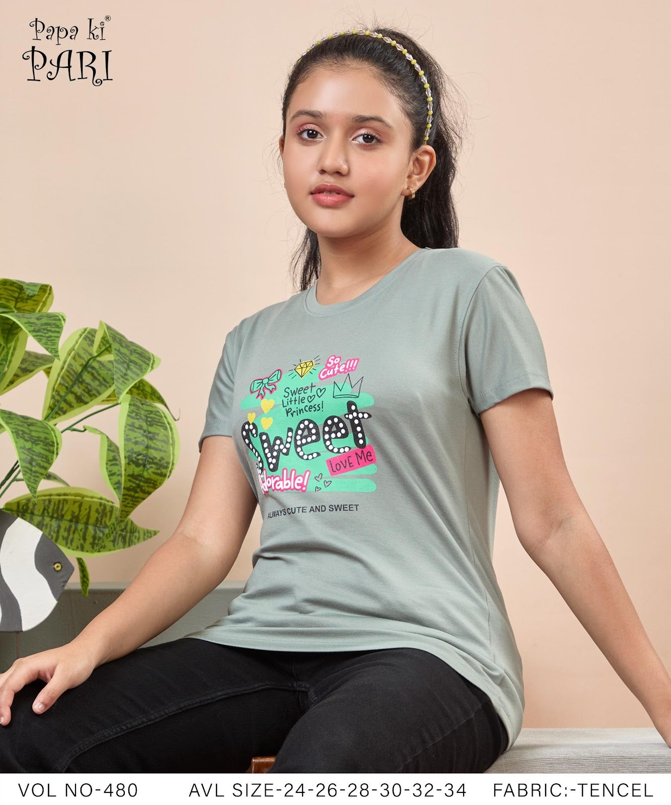 Vol 480 Papa Ki Pari Tencel Lycra Girls Top Wholesale