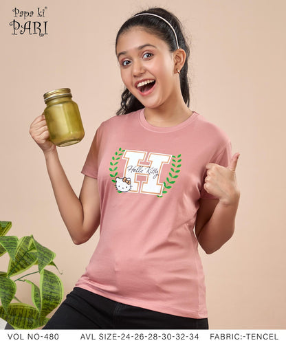 Vol 480 Papa Ki Pari Tencel Lycra Girls Top Wholesale