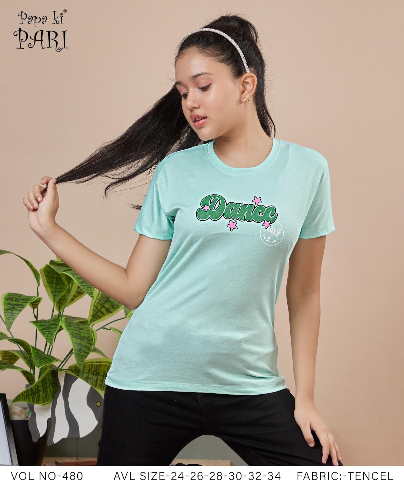 Vol 480 Papa Ki Pari Tencel Lycra Girls Top Wholesale