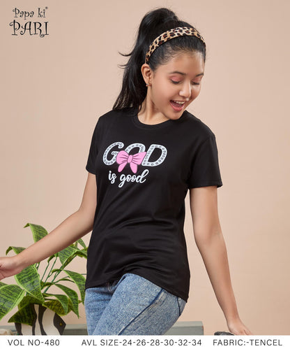 Vol 480 Papa Ki Pari Tencel Lycra Girls Top Wholesale