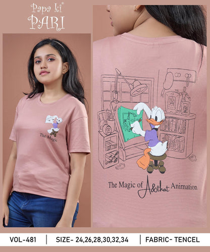 Vol 481 Papa Ki Pari Lycra Tencil Girls Top Exporter India