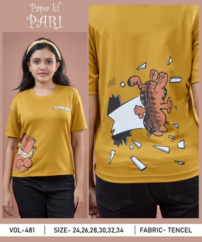 Vol 481 Papa Ki Pari Lycra Tencil Girls Top Exporter India