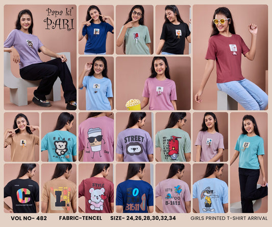 Vol 482 Papa Ki Pari Tencil Girls Top Manufacturer India