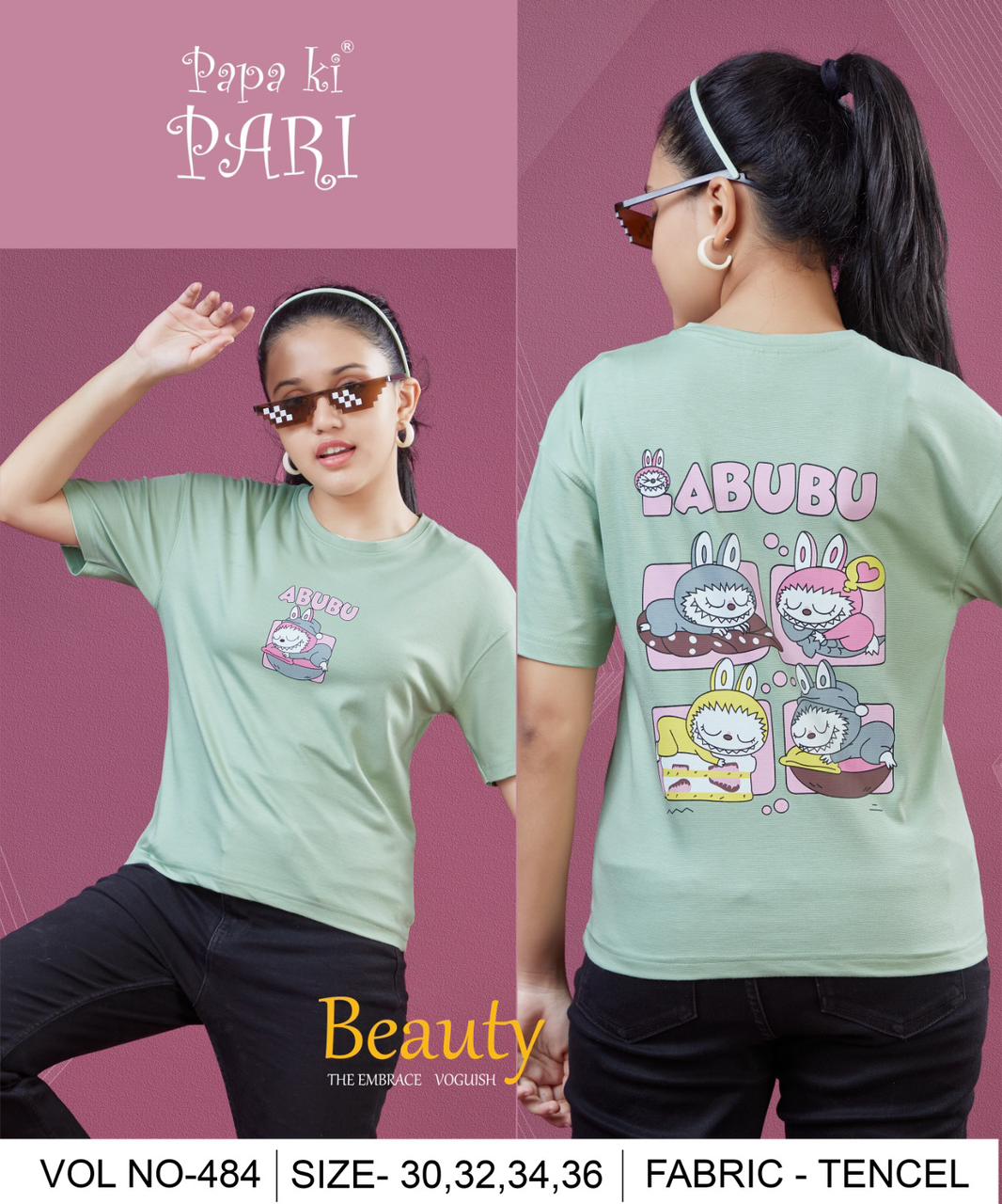 Vol 484 Papa Ki Pari Tencil Girls Top Wholesale