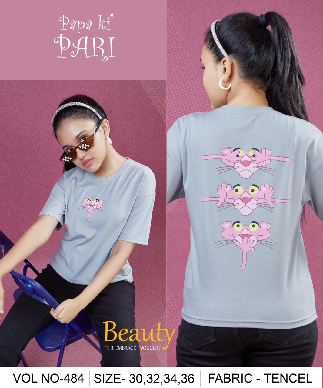 Vol 484 Papa Ki Pari Tencil Girls Top Wholesale