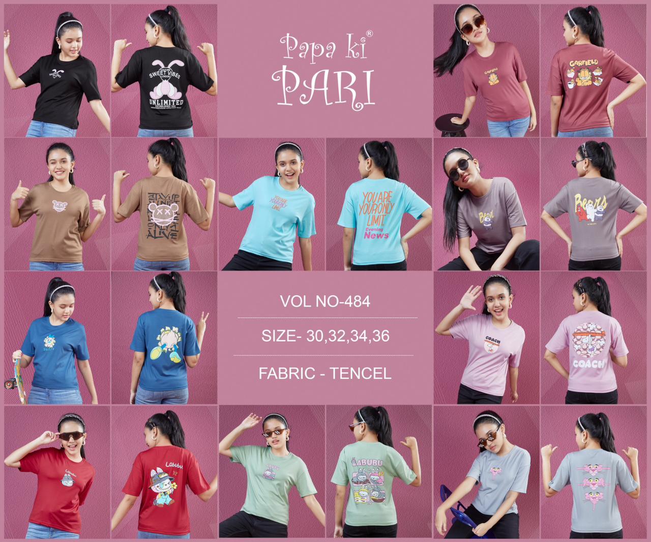 Vol 484 Papa Ki Pari Tencil Girls Top Wholesale