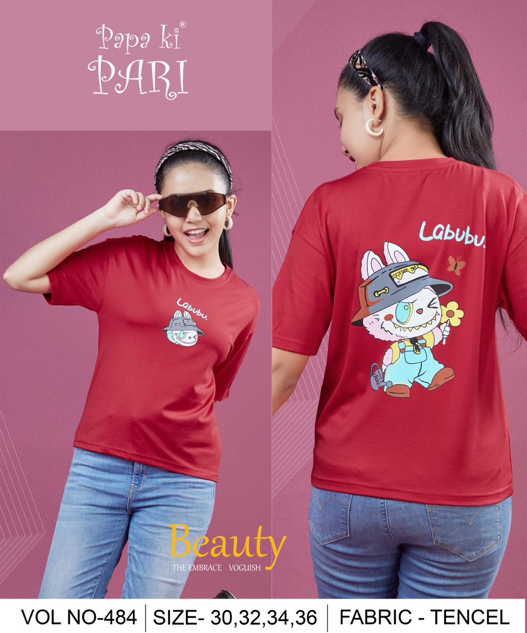 Vol 484 Papa Ki Pari Tencil Girls Top Wholesale