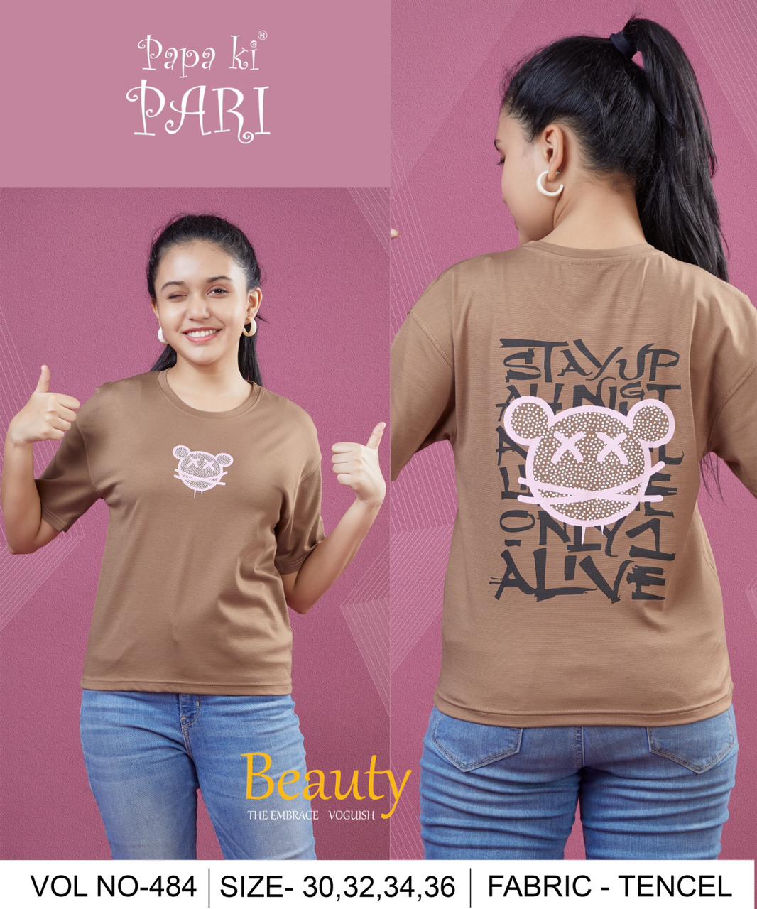 Vol 484 Papa Ki Pari Tencil Girls Top Wholesale