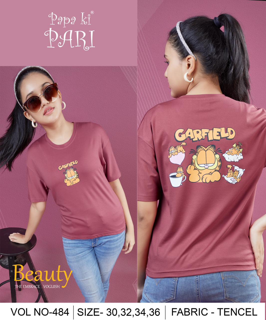 Vol 484 Papa Ki Pari Tencil Girls Top Wholesale