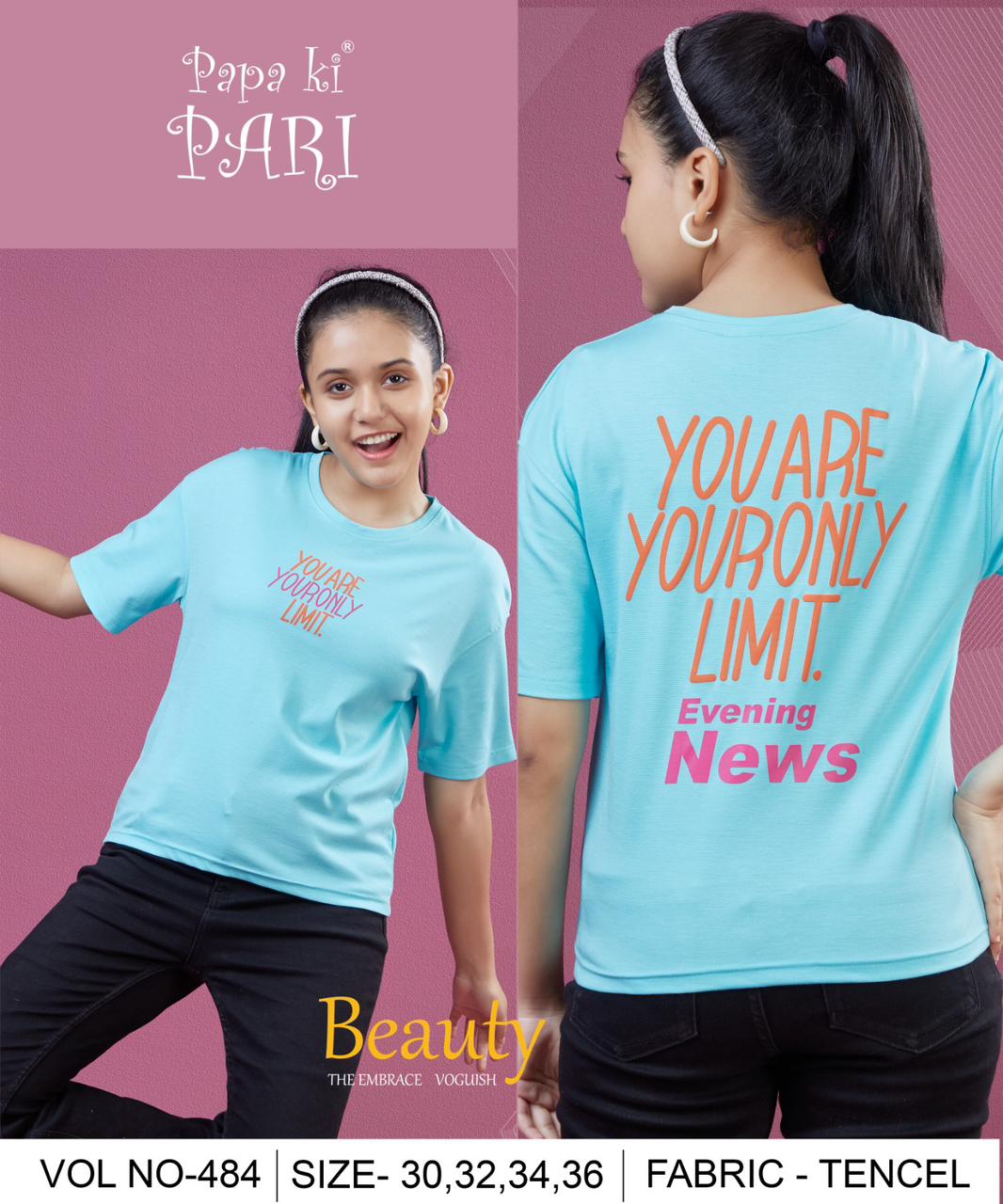 Vol 484 Papa Ki Pari Tencil Girls Top Wholesale