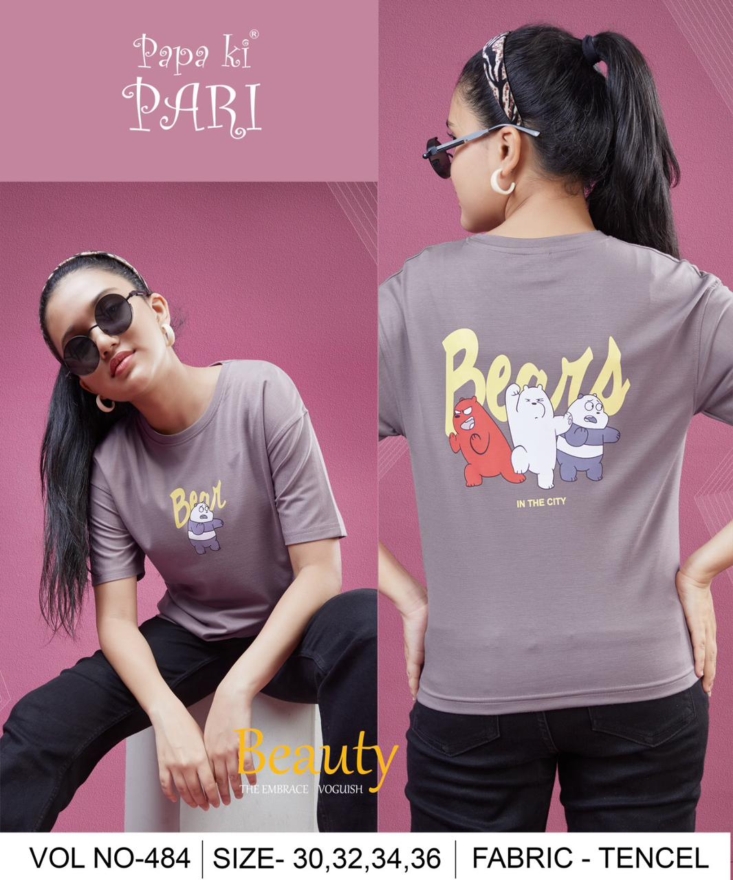 Vol 484 Papa Ki Pari Tencil Girls Top Wholesale