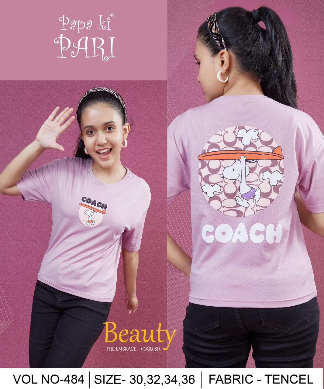 Vol 484 Papa Ki Pari Tencil Girls Top Wholesale