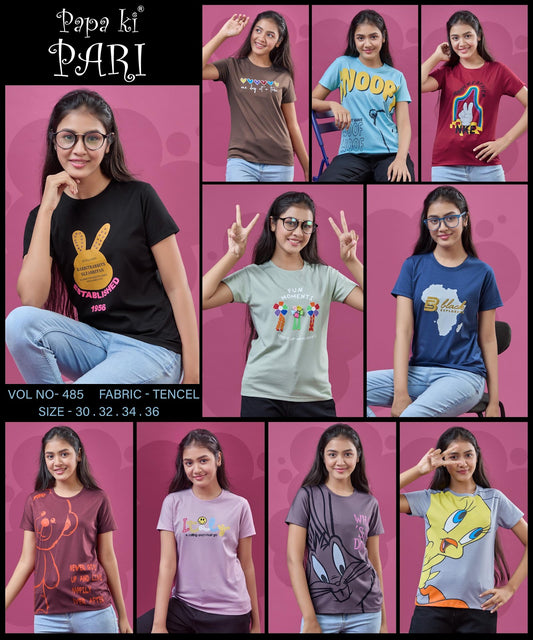 Vol 485 Papa Ki Pari Tencil Girls Top Wholesale Price