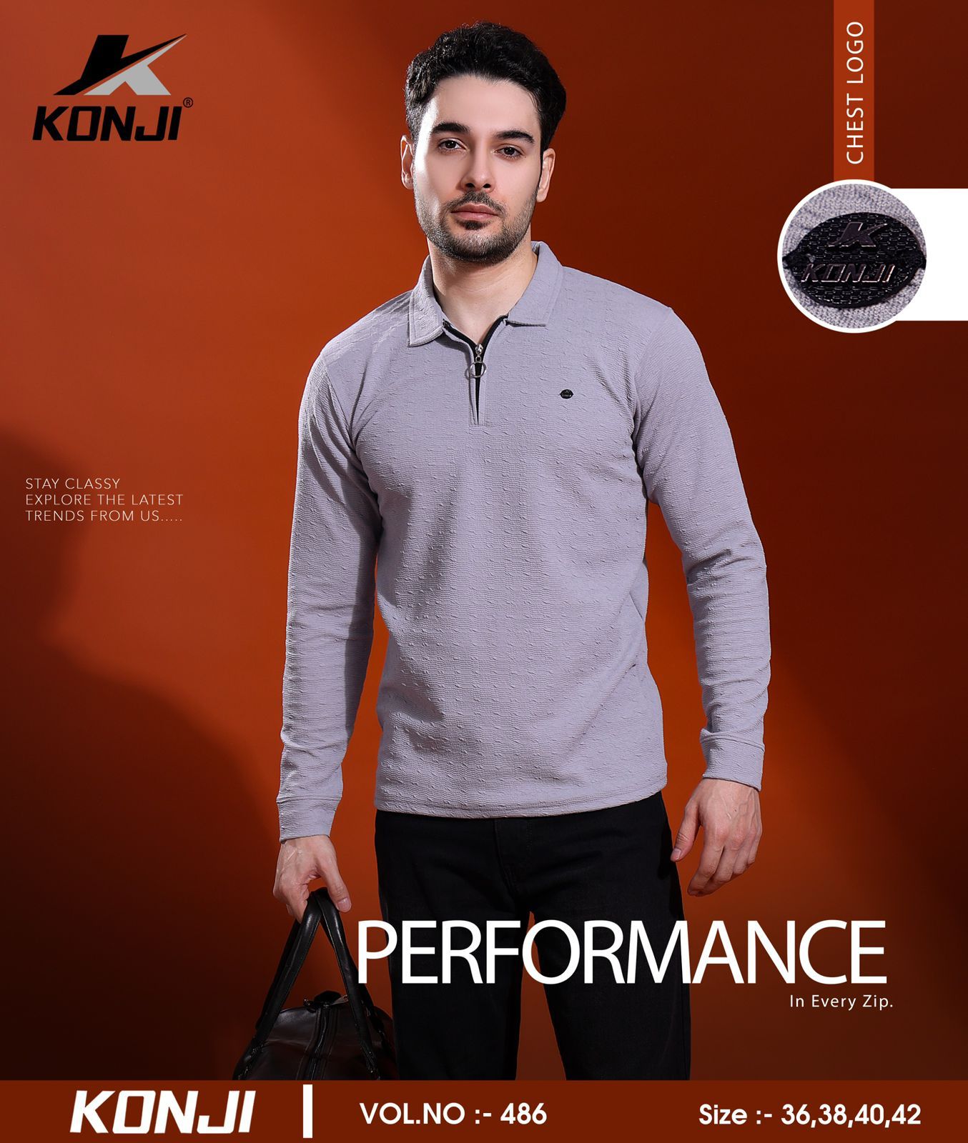 Vol 486 Konji Crepe Mens Tshirts Exporter Ahmedabad