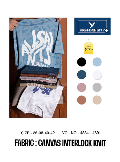 Vol 4884 To 4891 High Density Canvas Interlock Mens Tshirts Supplier