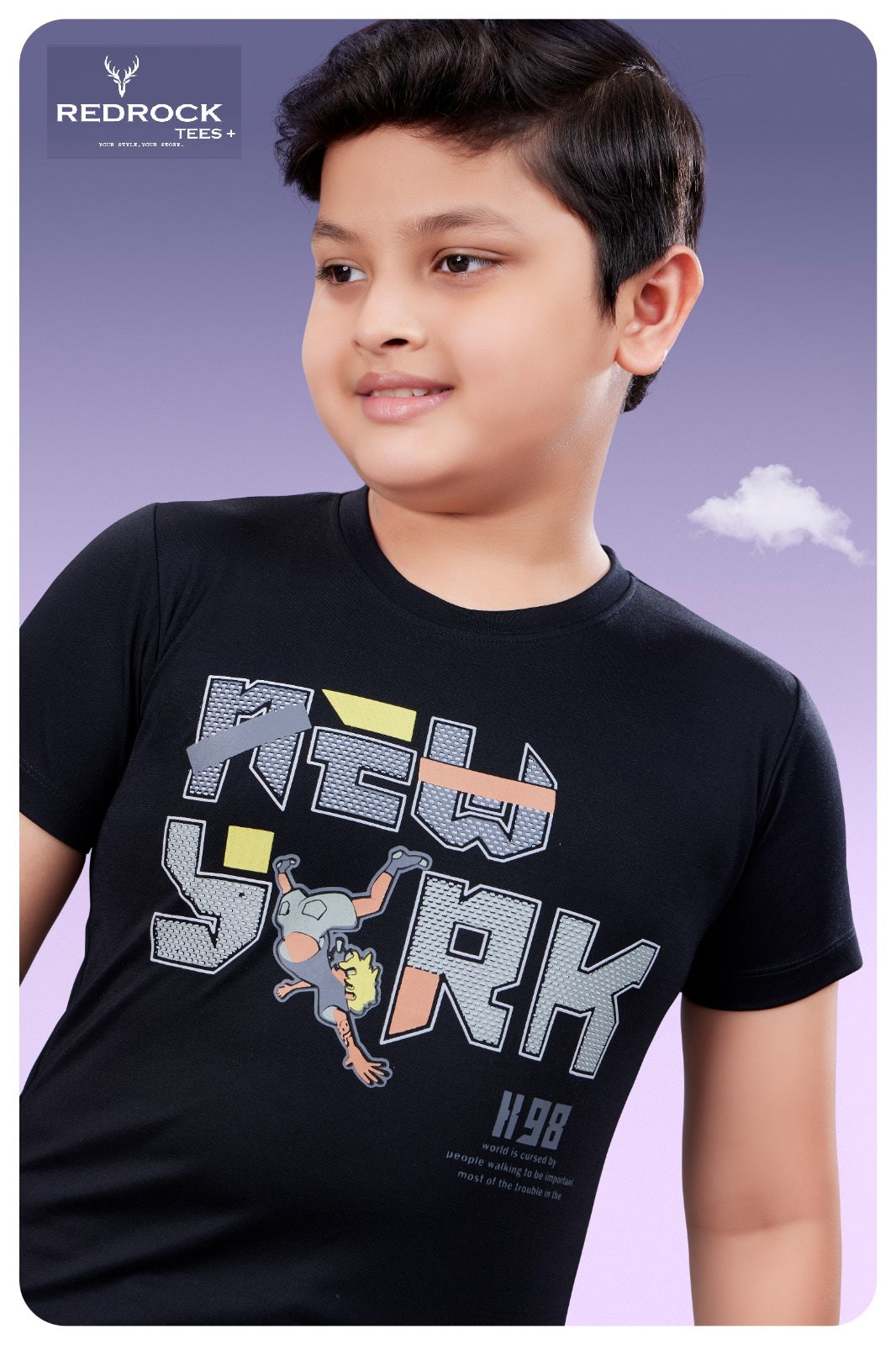 Vol 498 To 503 Hd Print Redrock Tencil Lycra Boys Tshirt Wholesaler India