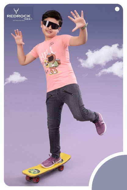 Vol 498 To 503 Hd Print Redrock Tencil Lycra Boys Tshirt Wholesaler India