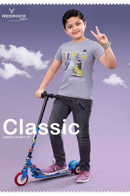 Vol 498 To 503 Hd Print Redrock Tencil Lycra Boys Tshirt Wholesaler India