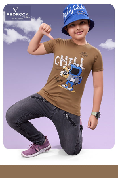 Vol 498 To 503 Hd Print Redrock Tencil Lycra Boys Tshirt Wholesaler India